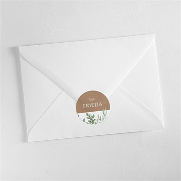 Aufkleber Taufe kraftpapier und pflanzenmotiv - Vue 3