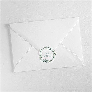 Aufkleber Taufe runder blumenkranz - Vue 3