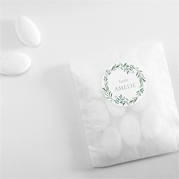 Aufkleber Taufe runder blumenkranz - Vue 4