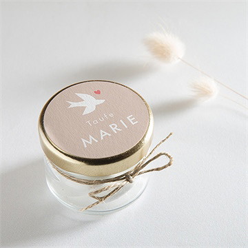 Aufkleber Taufe taube und blumenkranz - Vue 2