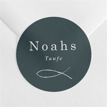 Aufkleber Taufe fisch - gold