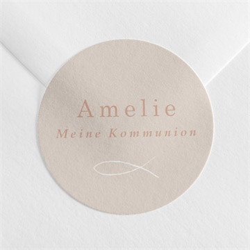 Aufkleber Kommunion goldener fisch