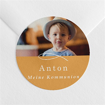 Aufkleber Kommunion Senfgelb