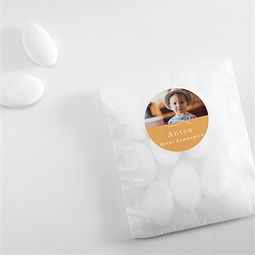 Aufkleber Kommunion Senfgelb - Vue 4