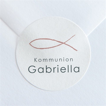 Aufkleber Kommunion heiliger tag - gold