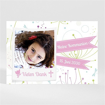 Dankeskarte Kommunion stimmung mädchen - magnet