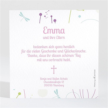 Dankeskarte Kommunion Stimmung Mädchen - Vue 2