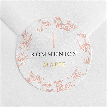 Aufkleber Kommunion Pflanzendrucke