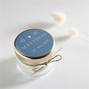 Aufkleber Kommunion Vergiss Mich Nicht - Blau - Vue 2