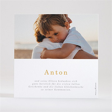 Dankeskarte Kommunion Senfgelb - vue 3