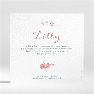 Dankeskarte Kommunion Aquarellkranz - Vue 2