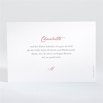 Dankeskarte Kommunion kupferblätterranke - Vue 2