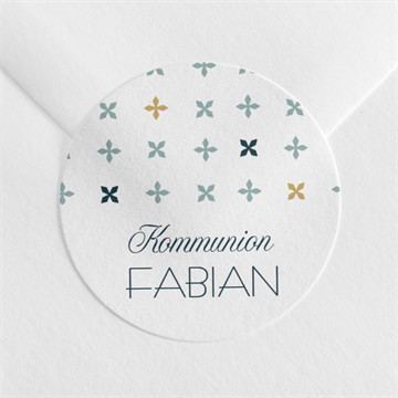 Aufkleber Kommunion Geometrische blumenmotive