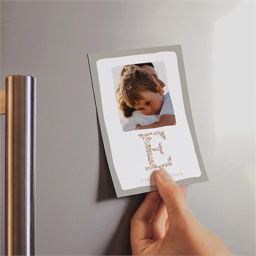 Dankeskarte Kommunion blumensignatur - magnet - Vue 2