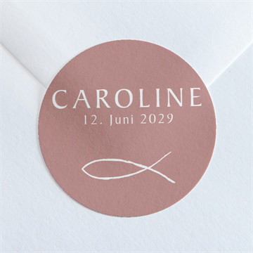 Aufkleber Kommunion schöner iktus - gold