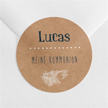 Aufkleber Kommunion kraftpapierillustration