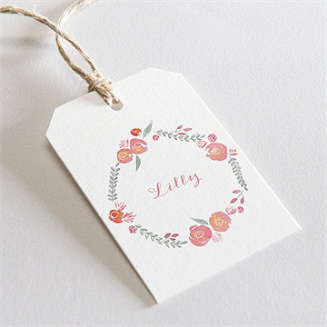 Geschenkanhänger Kommunion Aquarellkranz