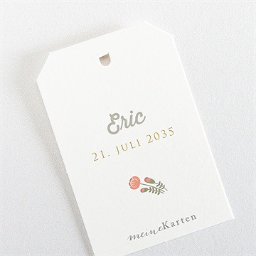 Geschenkanhänger Kommunion Blumensignatur - Vue 3