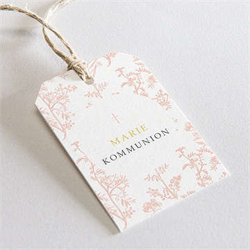 Geschenkanhänger Kommunion Pflanzendrucke