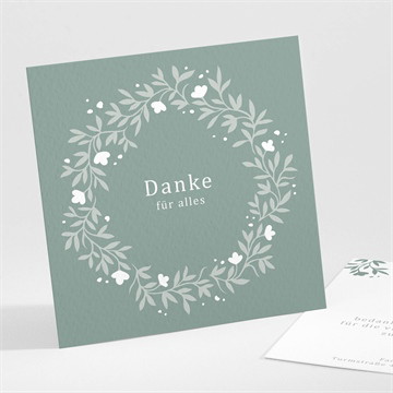 Dankeskarte Kommunion smaragdprägung