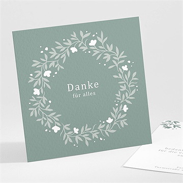 Dankeskarte Kommunion smaragdprägung