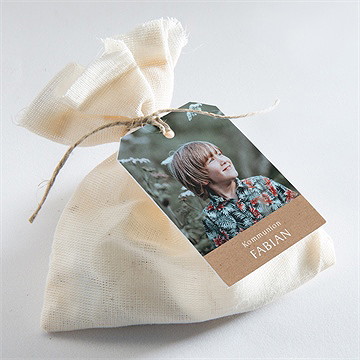 Geschenkanhänger Kommunion Pflanzenillustration - Vue 2