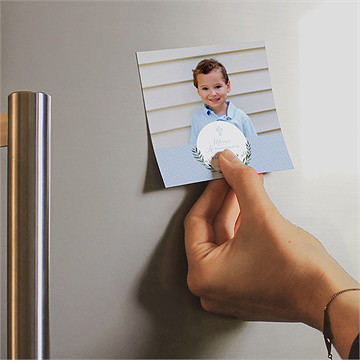 Dankeskarte Kommunion zartes blau - magnet - Vue 2