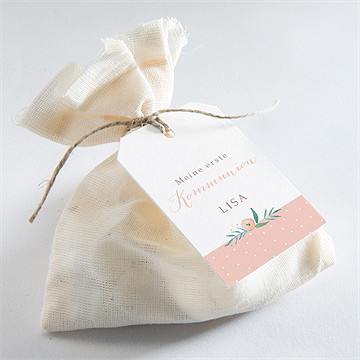 Geschenkanhänger Kommunion Zartes Rosa - Vue 2