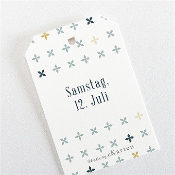 Geschenkanhänger Kommunion Geometrische Blumenmotive - Vue 3