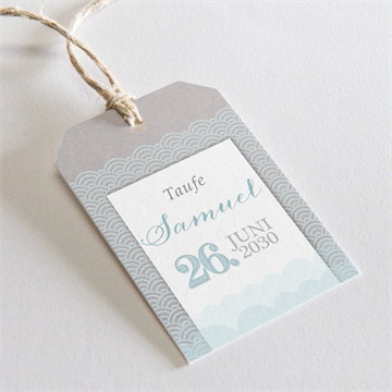 Geschenkanhänger Taufe matrose in blau