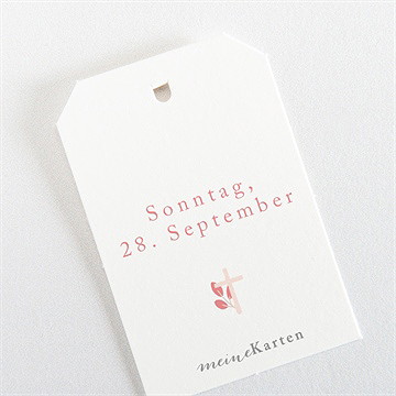 Geschenkanhänger Taufe Zarte Rosa Blumen - Vue 3