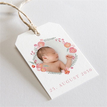 Geschenkanhänger Taufe rosenkranz