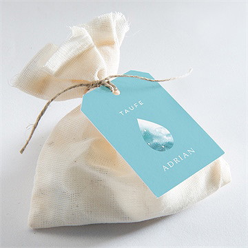 Geschenkanhänger Taufe Wassertropfen - Vue 2