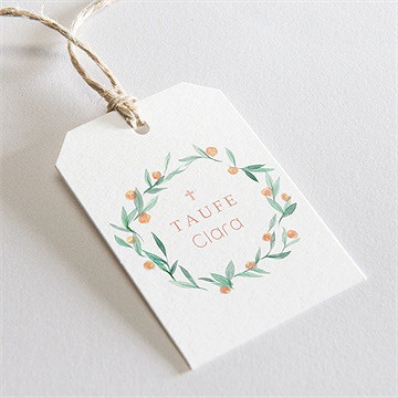 Geschenkanhänger Taufe Wildblumen