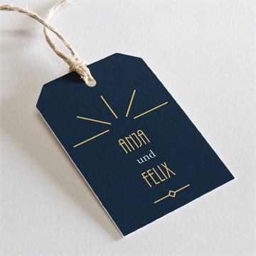 Geschenkanhänger Hochzeit Art déco