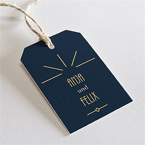 Geschenkanhänger Hochzeit art déco