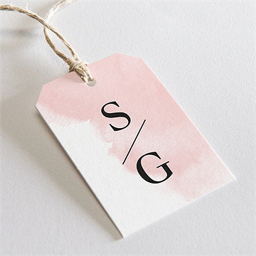 Geschenkanhänger Hochzeit schwarz und pastell