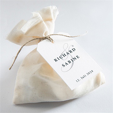 Geschenkanhänger Hochzeit schlicht & elegant - Vue 2