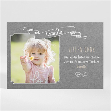 Dankeskarte Taufe symbolisch