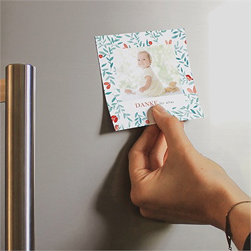 Dankeskarte Taufe blumenfrische - Vue 2