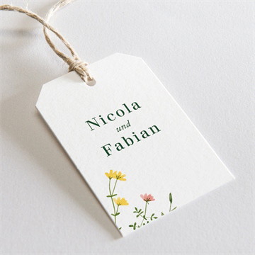 Geschenkanhänger Hochzeit Wilde blumen