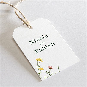 Geschenkanhänger Hochzeit wilde blumen