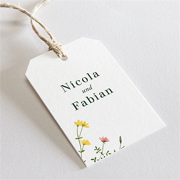 Geschenkanhänger Hochzeit wilde blumen