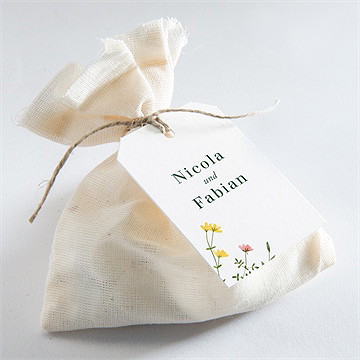 Geschenkanhänger Hochzeit wilde blumen - Vue 2