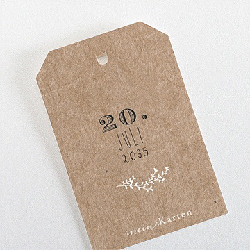 Geschenkanhänger Taufe Taufe In Kraftpapier - Vue 3