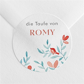 Aufkleber Taufe blumenfrische