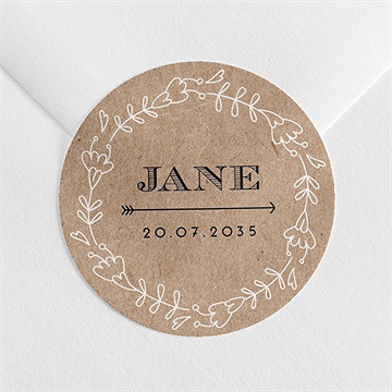 Aufkleber Taufe taufe in kraftpapier