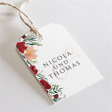 Geschenkanhänger Hochzeit mohnblumen