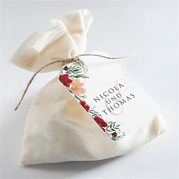 Geschenkanhänger Hochzeit mohnblumen - Vue 2