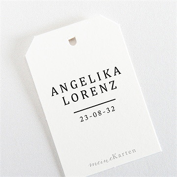 Geschenkanhänger Hochzeit vor dem objektiv - Vue 3